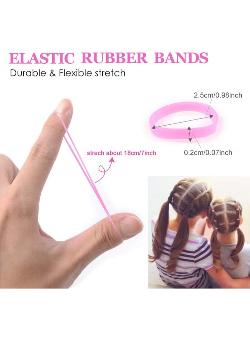 Star Beja  1000 PCS Mini Multi-Colored Rubber Hair Bands for Kids | Small Elastic Hair Bands for Braids, Ponytails & Updos | Gentle No-Damage Hair Ties for Fine, Thin, Short & Curly Hair | Fun Hair Accessories for School, Parties & Daily Styling - Image 2